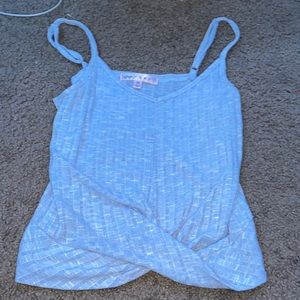 light blue tank top